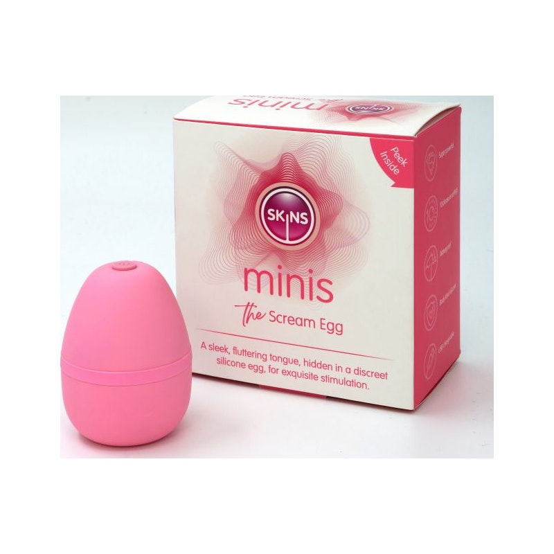 Skins Minis - The Scream Egg Rechargeable Stimulator Pink