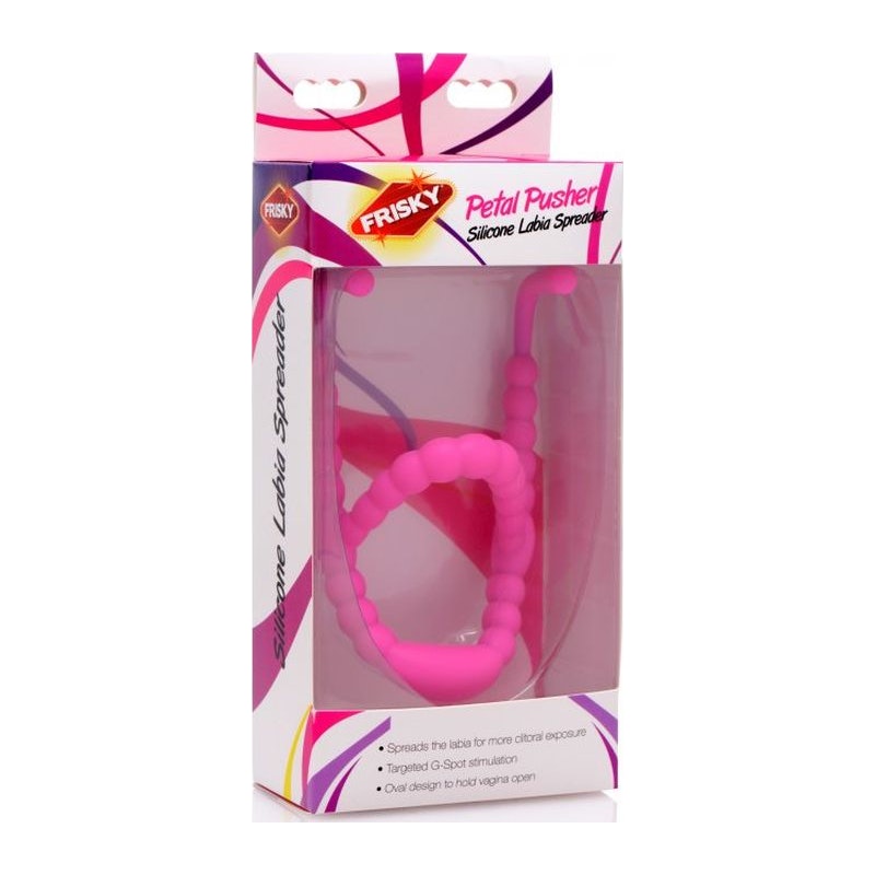Frisky Petal Pusher Silicone Labia Spreader, Pink