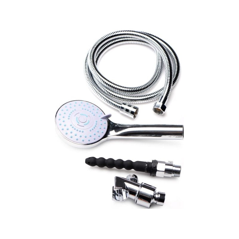 CleanStream Discreet Shower Enema Set, SIlver