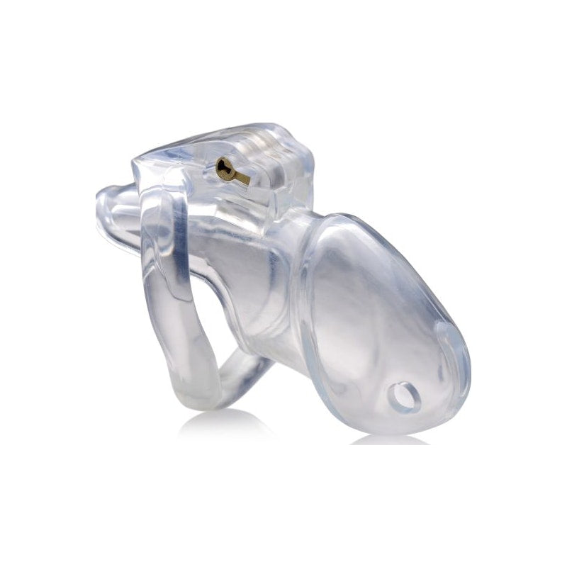 Master Series Clear Captor Chastity Cage, Medium
