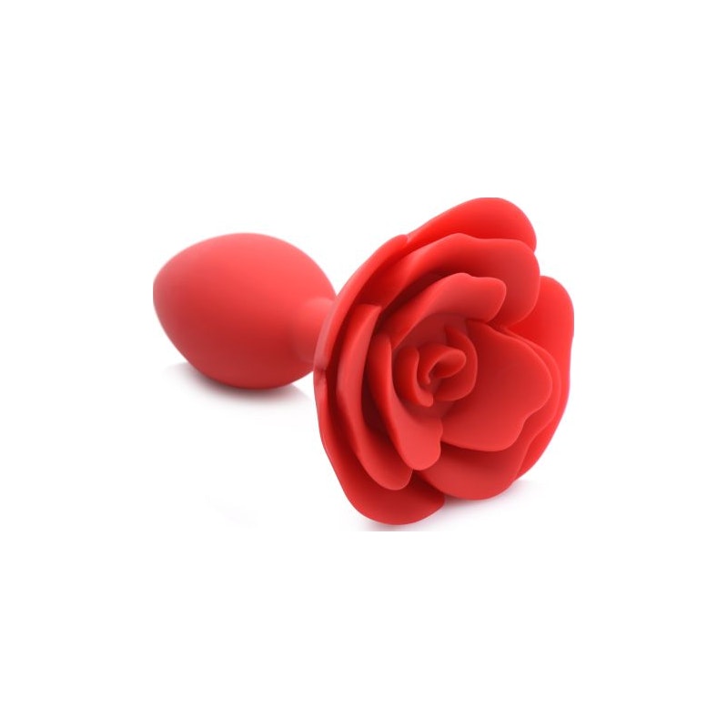 Booty Bloom Silicone Rose Plug Large Red - Master Series