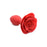 Booty Bloom Silicone Rose Plug Large Red - Master Series