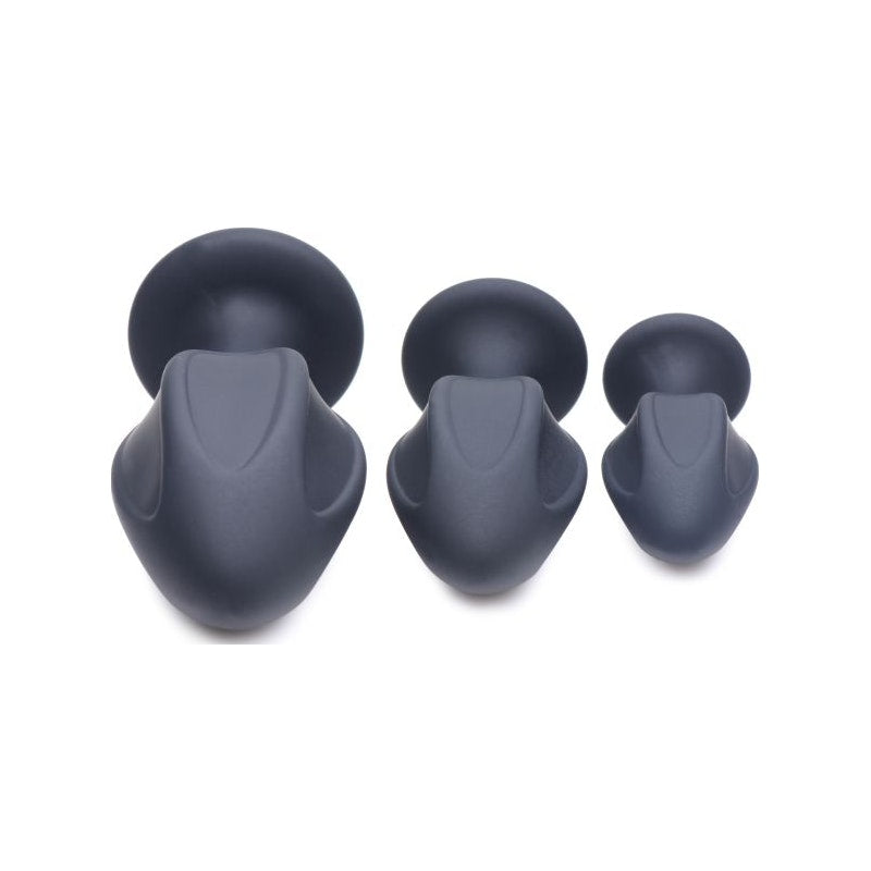 Master Series Triple Juicers Silicone Anal Plug Set, Black