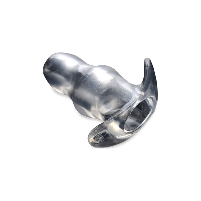 Master Series Clear View Hollow Anal Plug, Small (3.5"), Clear
