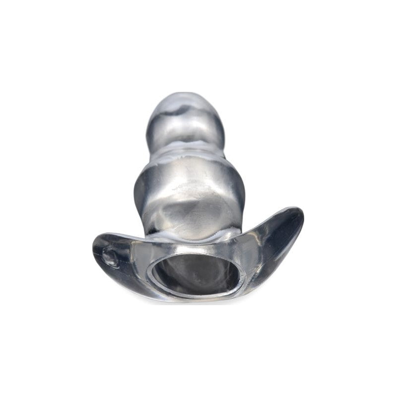 Master Series Clear View Hollow Anal Plug, Small (3.5"), Clear