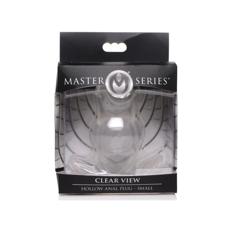 Master Series Clear View Hollow Anal Plug, Small (3.5"), Clear
