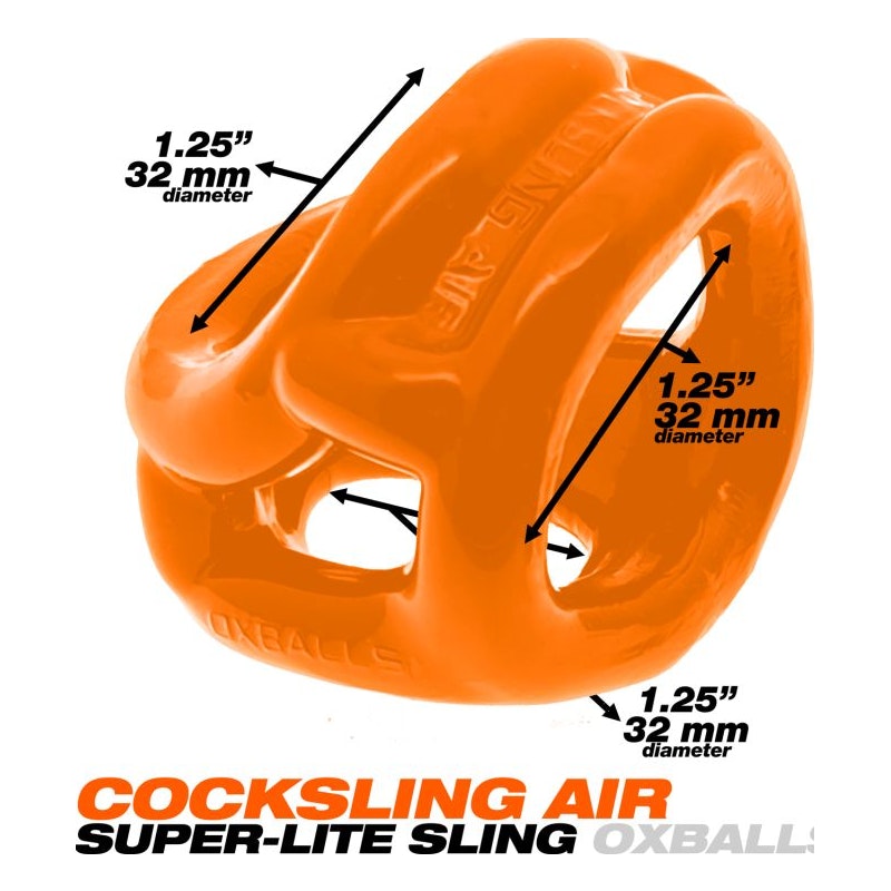 OxBalls Original Lite Cocksling Air, Orange, One Size