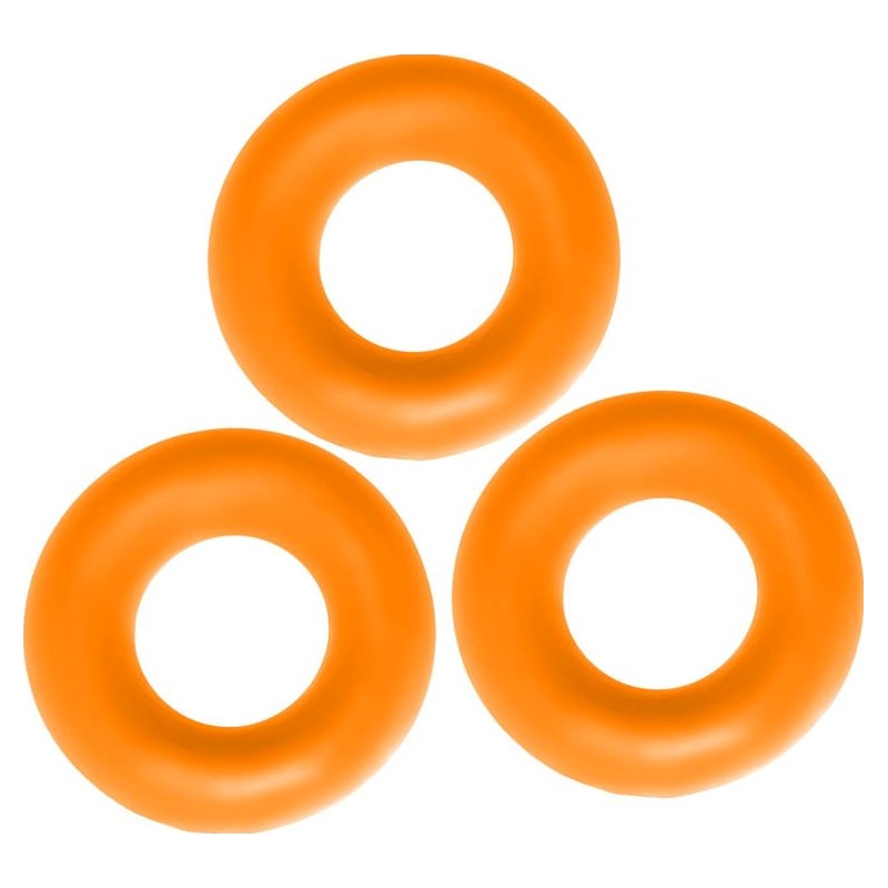 OxBalls Fat Willy Jumbo Cockrings 3-Pack, Orange