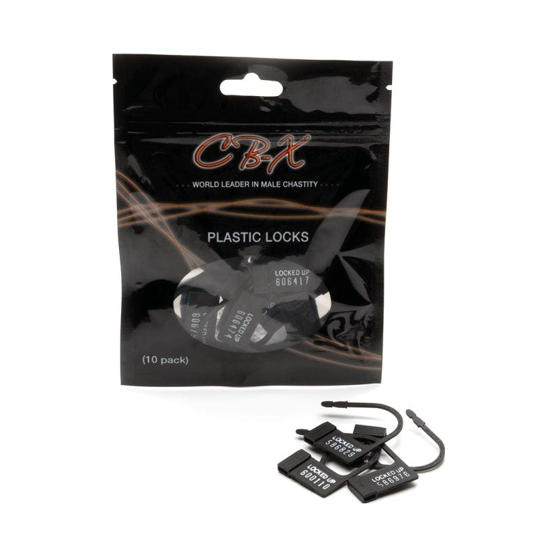 CB-X Cockcage Plastic Locks, 10-pack, Black