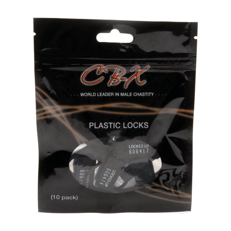 CB-X Cockcage Plastic Locks, 10-pack, Black