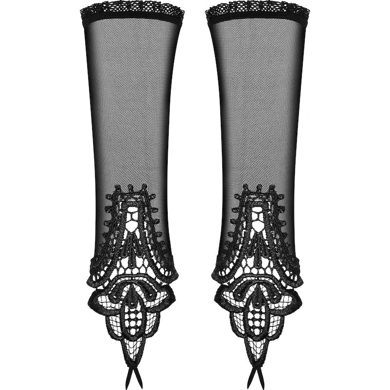 Obsessive Lingerie Luiza Lace Gloves, Black, One SIze