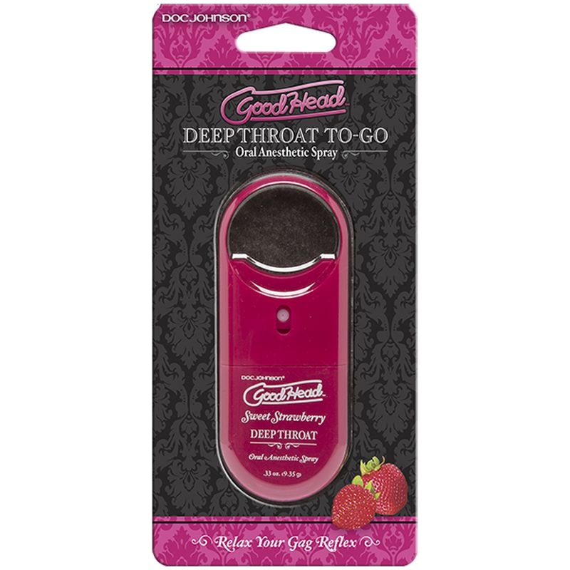 GoodHead To-Go Deep Throat Spray, Sweet Strawberry, 9ml