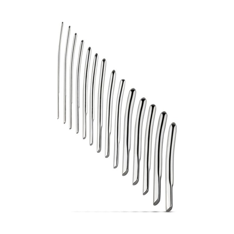 Sinner Single-Ended 14-piece Stainless Steel Dilator Set, Silver