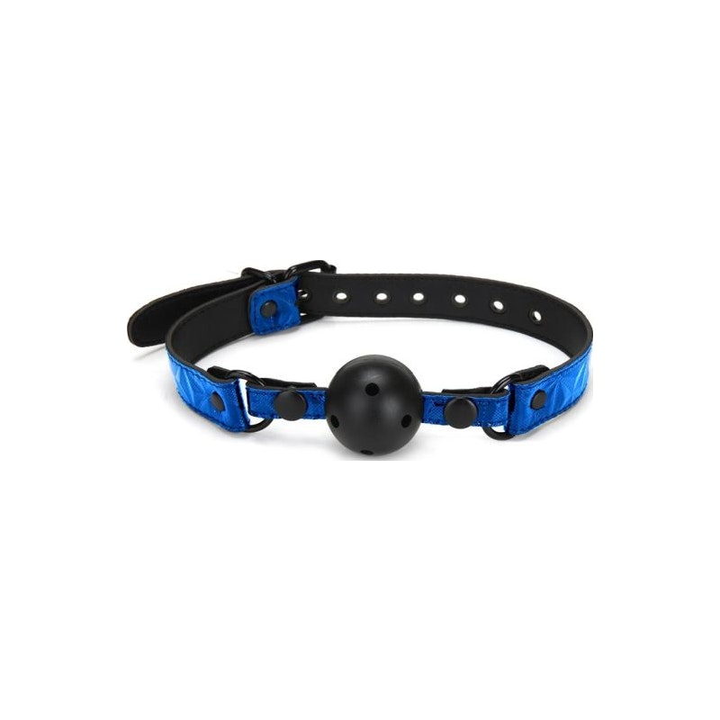 Whip Smart Diamond Deluxe Ball Gag, Blue