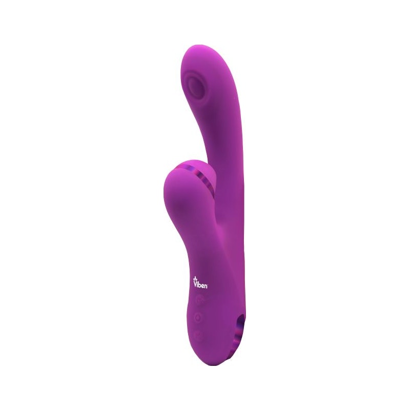 Viben Dazzle Rechargeable Thumping Rabbit Vibrator, Berry