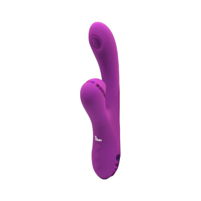 Viben Dazzle Rechargeable Thumping Rabbit Vibrator, Berry