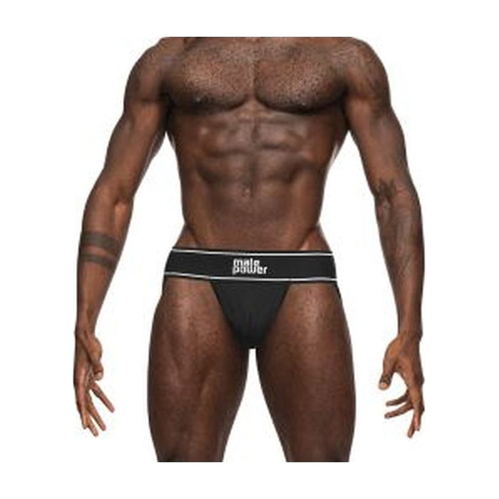 Male Power Modal Rib Jock Black