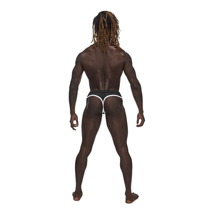 Male Power Sport Mesh Thong Black