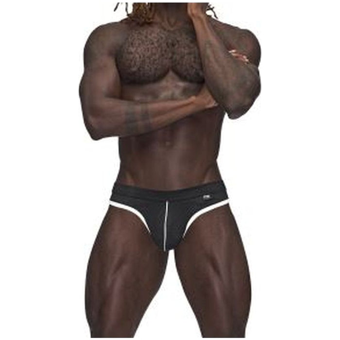 Male Power Sport Mesh Thong Black