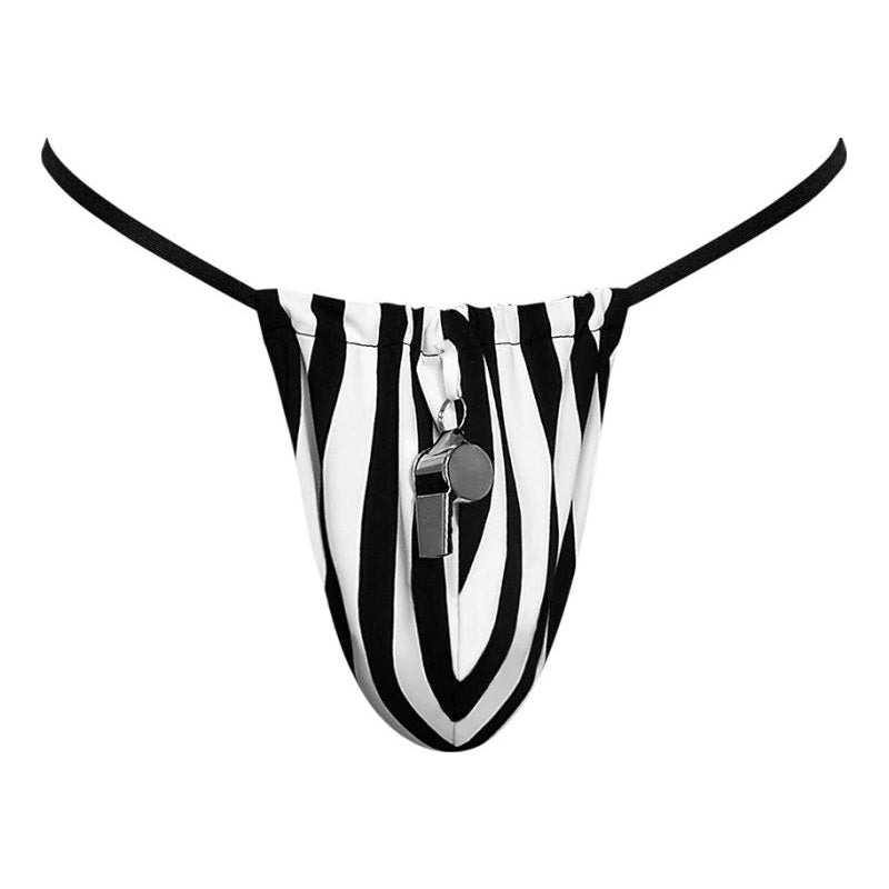 Referee Novelty G-String Black O/S - Male Power