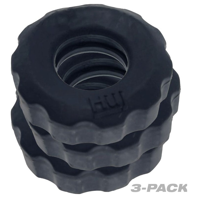Super Hunkyjunk Cockrings 3-pack, Tar Ice