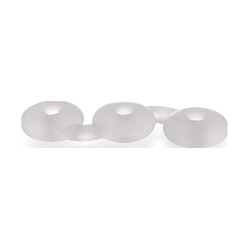 Perfect Fit Triple Stack Donut Cock Ring, Clear