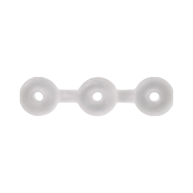 Perfect Fit Triple Stack Donut Cock Ring, Clear