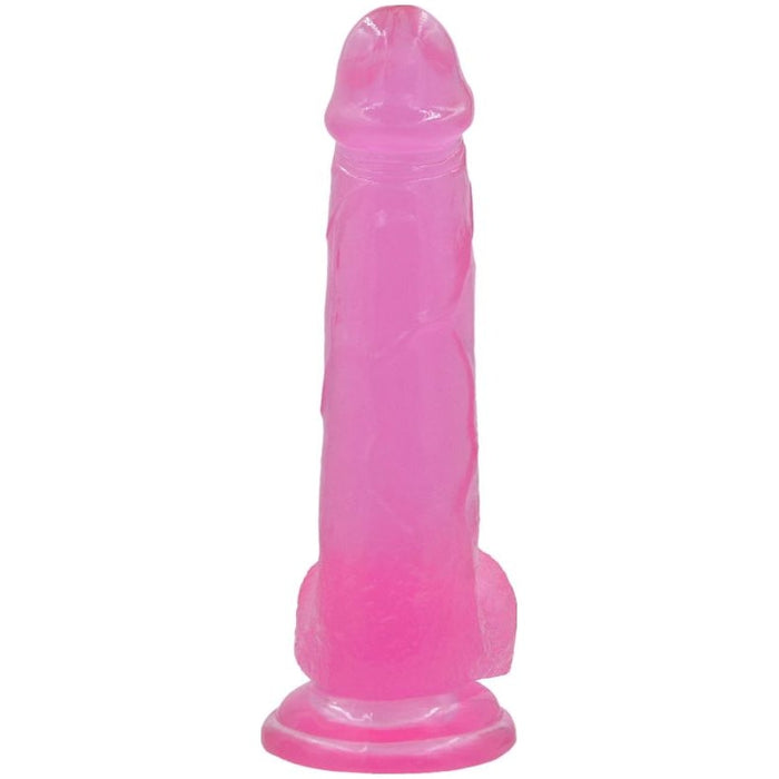 Lovetoy Jelly Studs Crystal Dildo, Large (8in/20cm), Pink