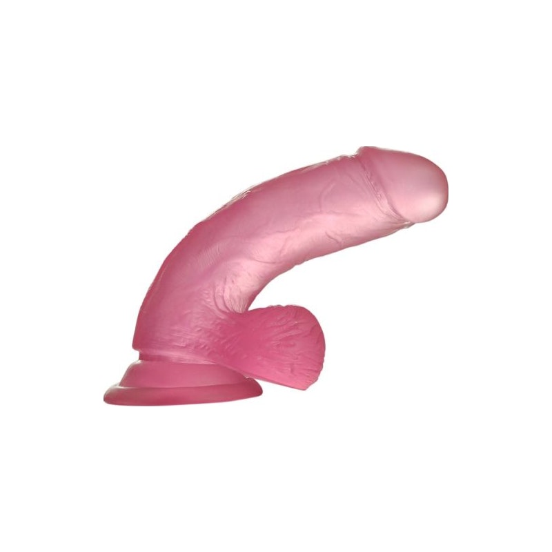 Lovetoy Jelly Studs 6in Crystal Dildo, Pink