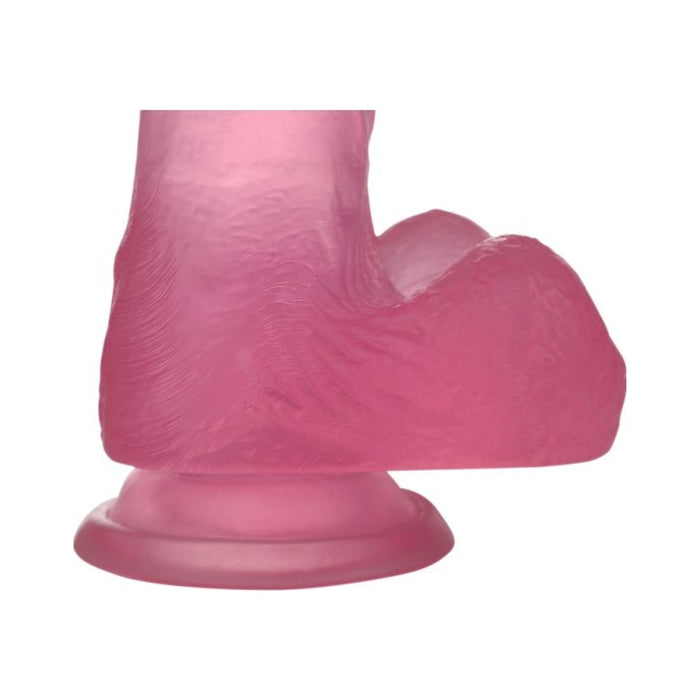 Jelly Studs 6in Crystal Dildo Small Pink