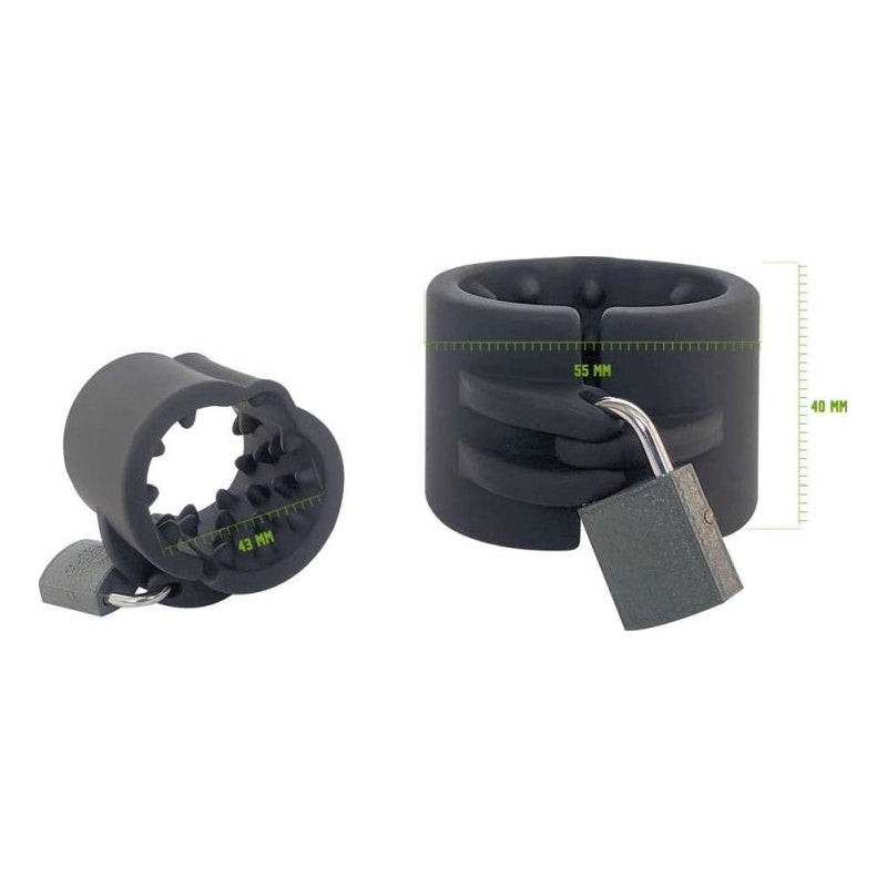 Brutus Cruncher Lockable Spiked Ball Stretcher, Black