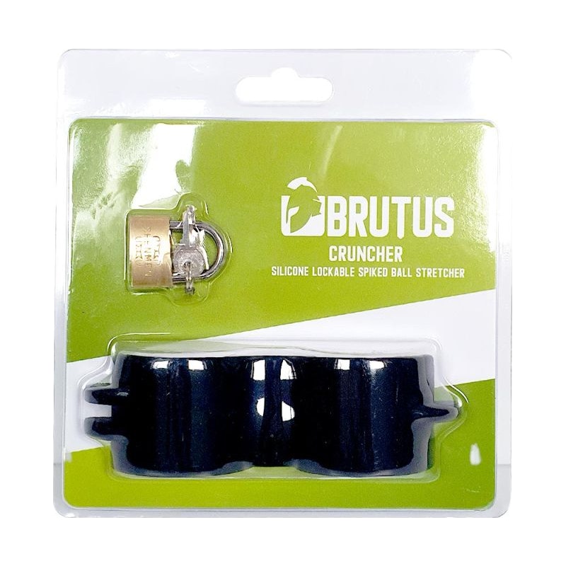 Brutus Cruncher Lockable Spiked Ball Stretcher, Black