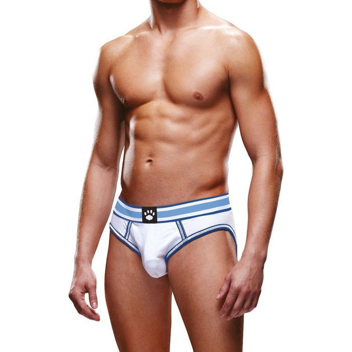 Prowler Open Back Brief White/Blue