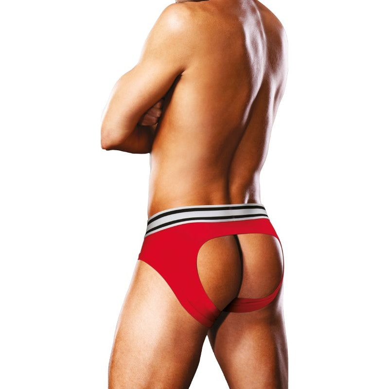 Prowler Open Back Brief White/Red