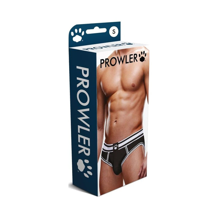 Prowler Open Back Brief White/Black, S-XL