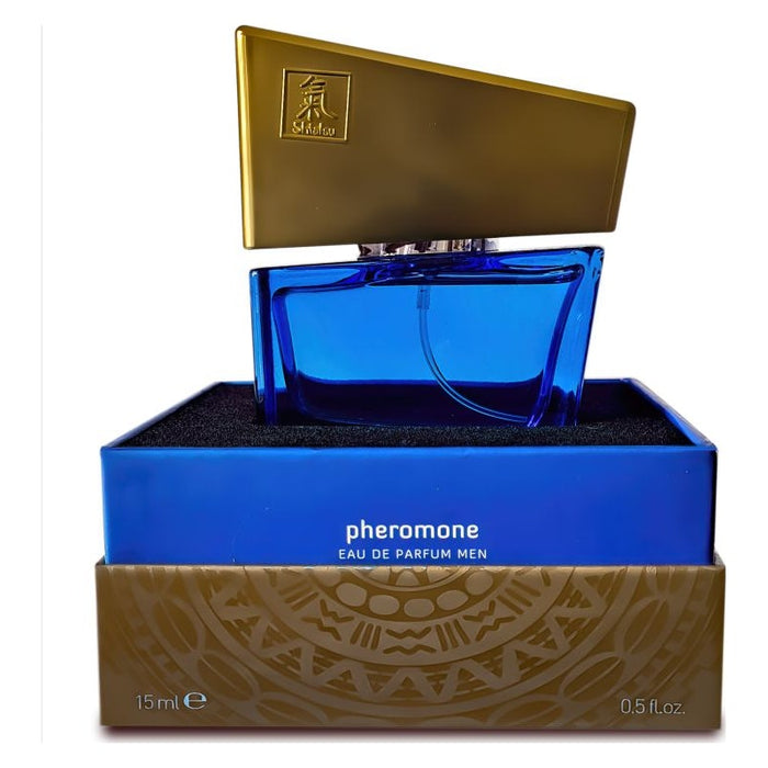 Shiatsu Pheromone Fragrance for Men, Dark Blue, 15ml