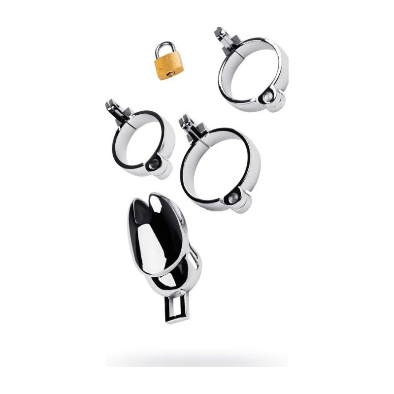 Metal Chastity Cage, Adjustable, Silver
