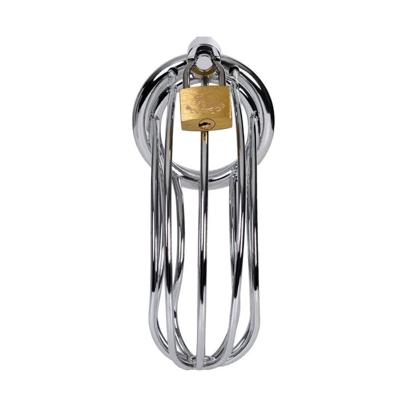 Metal Birdcage Cock Cage, 4cm, Silver