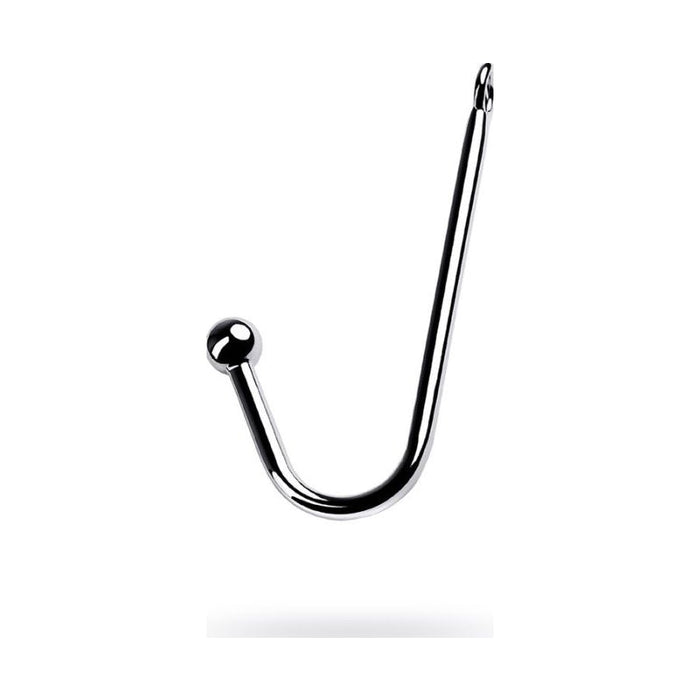 Silver Metal Anal Hook with Ball, Silver