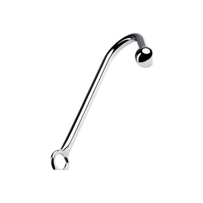 Silver Metal Anal Hook with Ball, Silver