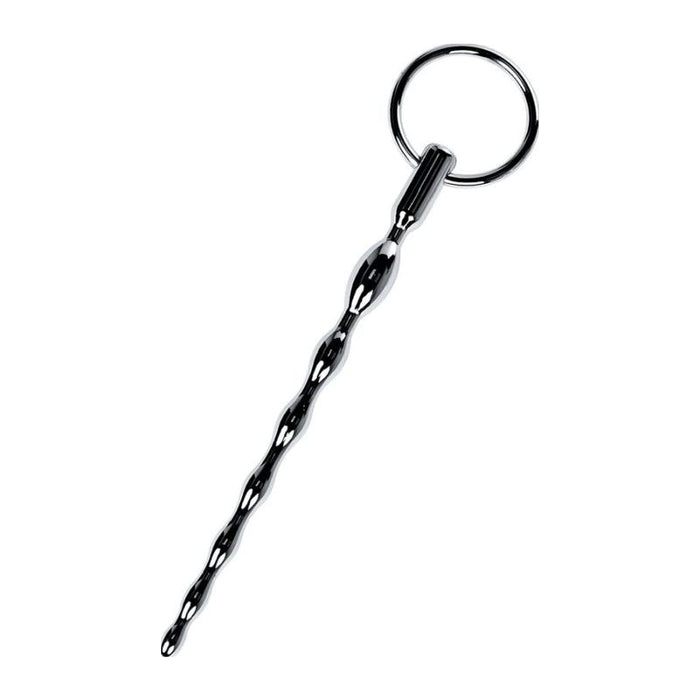 Metal Braided Urethral Plug with Replaceable Ring, Silver