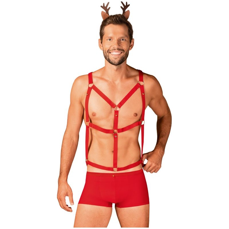 Mr. Reindy 3 Pc Set S/M - Obsessive Lingerie