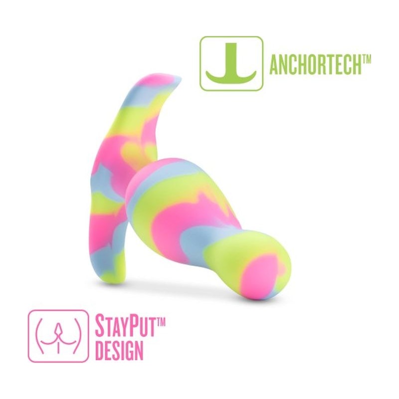 Avant Kaleido Lime Butt Plug, Rainbow