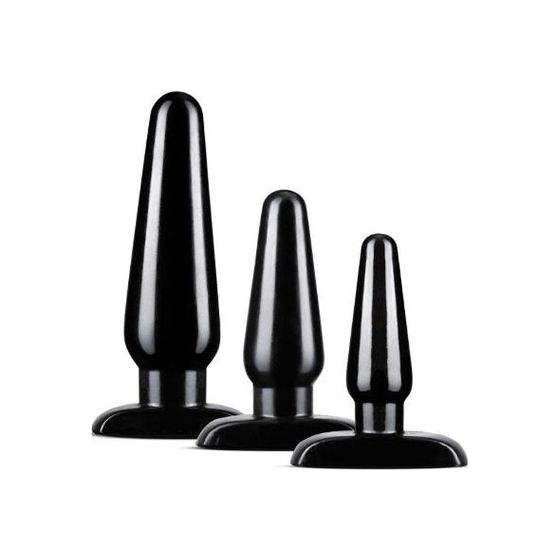 Anal Adventures 3Pc Basic Plug Kit Black