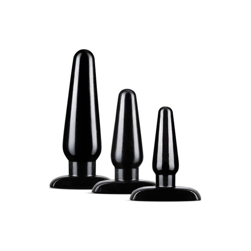 Anal Adventures 3Pc Basic Plug Kit Black