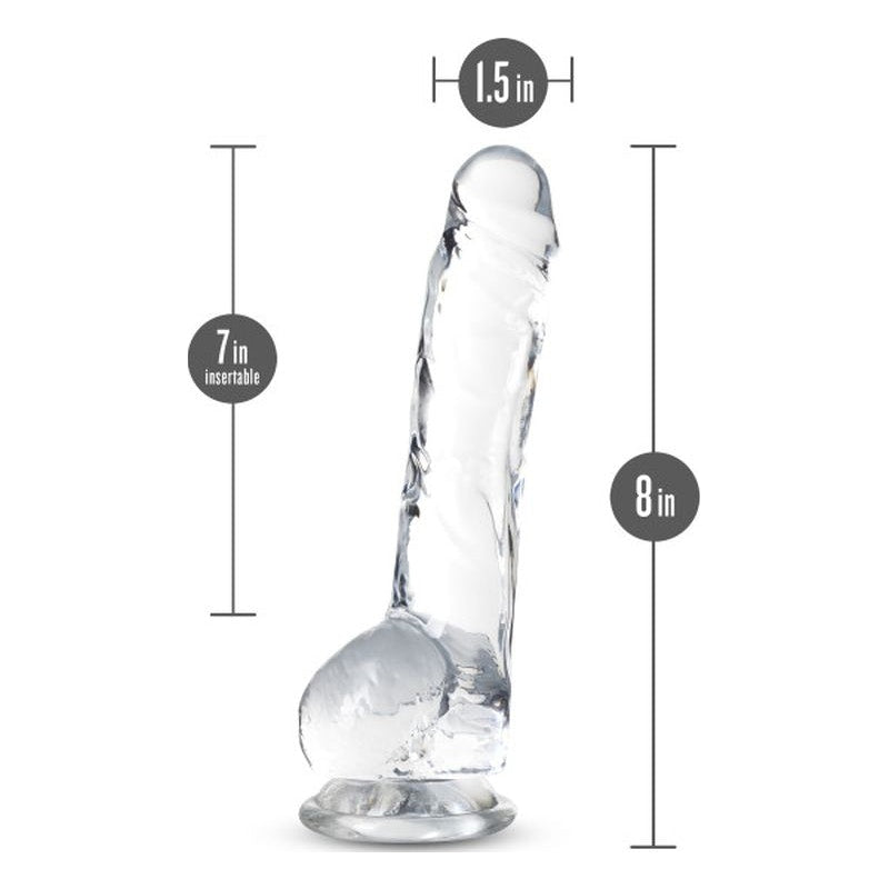 Naturally Yours 8"/20cm Crystaline Dildo, Diamond