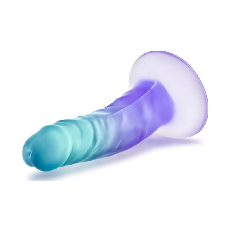 B Yours Morning Dew Dildo, 5"/13cm, Sapphire Blue