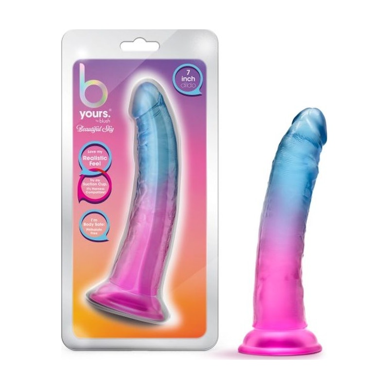 B Yours Beautiful Sky Dildo, 7"/18cm, Mixed