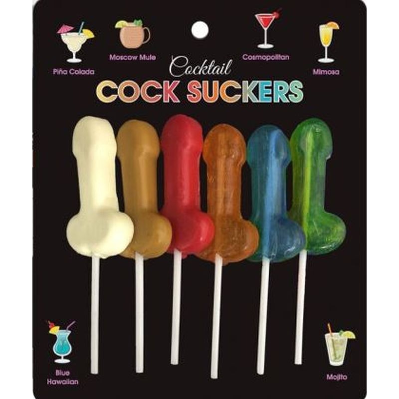 Cocktail C*ck Suckers Edible Candy, 6-Pack