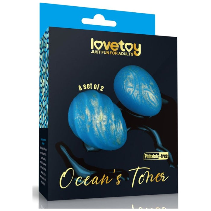 Lovetoy Ocean's Toner Kegel Egg Set, Blue